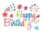 Sticker Happy Birthday, Multicolor