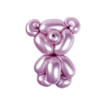 Set 50 Baloane Modelaj Latex Chrome Roz Deschis/Light Pink 135-145cm