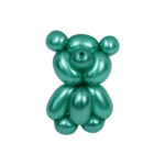 Set 50 Baloane Modelaj Latex Chrome Verde/Green 135-145cm
