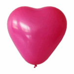 Set 5 Baloane Latex Inimă Fuschia 30cm