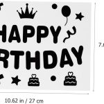 Sticker Happy Birthday, Negru