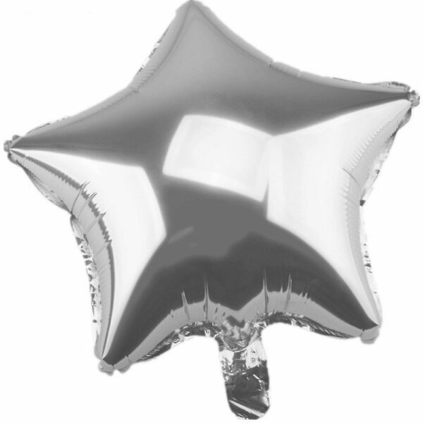 Balon Folie Stea 13cm , Argintiu