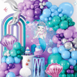 Arcadă cu Baloane Tematică Sirenă – Set de 121 Baloane pentru Petreceri