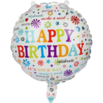 Balon Folie 45 cm, "Happy Birthday"
