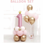 Set 29 Baloane-Ghirlanda cu Baloane Cifra 1 Roz