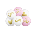 Baloane Latex Baby Girl 30cm - Set 6 Baloane