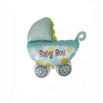 Balon Folie 110cm x 90cm, Cărucior Verde "Baby Boy"