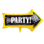 Balon Folie 50cm x 82cm, Săgeată "Party!"