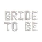 Balon Folie Bride To Be 340cm x 40cm, Argintiu