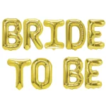 Balon Folie Bride To Be 340cm x 40cm, Auriu
