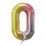 Balon Folie Cifra 0 80cm, Multicolor