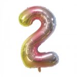 Balon Folie Cifra 2 80cm, Multicolor