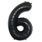 Balon Folie Cifra 6 80cm, Negru