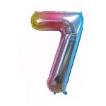 Balon Folie Cifra 7 80cm, Multicolor