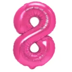 Balon Folie Cifra 8 100cm, Fuchsia