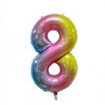 Balon Folie Cifra 8 80cm, Multicolor