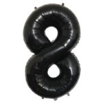 Balon Folie Cifra 8 80cm, Negru