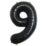 Balon Folie Cifra 9 80cm, Negru