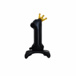 Balon Folie In Picioare Cifra 1 Cu Coroana 85cm, Negru