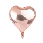Balon Folie Inima 13cm , Roz Auriu