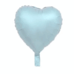 Balon Folie Inima 46cm, Albastru Pastel Mat, Deschis, Turcoaz