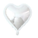 Balon Folie Inima 46cm, Argintiu