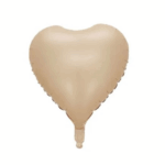 Balon Folie Inima 46cm, Bej Inchis
