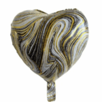 Balon Folie Inima 46cm, Marmura