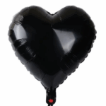 Balon Folie Inima 46cm, Neagra