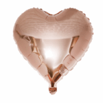 Balon Folie Inima 61cm, Roz Auriu