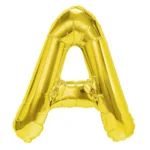Balon Folie Litera A 40cm, Auriu