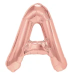 Balon Folie Litera A 40cm, Roz Auriu