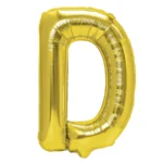 Balon Folie Litera D 100cm, Auriu