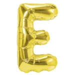 Balon Folie Litera E 40cm, Auriu