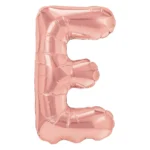 Balon Folie Litera E 40cm, Roz Auriu
