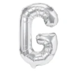 Balon Folie Litera G 40cm, Argintiu