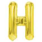 Balon Folie Litera H 40cm, Auriu