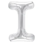 Balon Folie Litera I 100cm, Argintiu