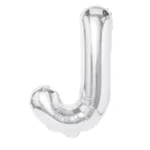 Balon Folie Litera J 40cm, Argintiu