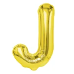 Balon Folie Litera J 40cm, Auriu