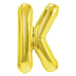 Balon Folie Litera K 100cm, Auriu
