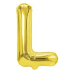 Balon Folie Litera L 40cm, Auriu