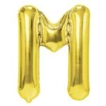 Balon Folie Litera M 40cm, Auriu