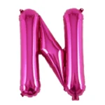 Balon Folie Litera N 40cm, Fuchsia