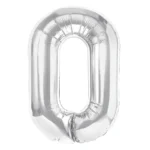 Balon Folie Litera O 40cm, Argintiu
