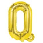 Balon Folie Litera Q 100cm, Auriu