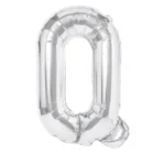 Balon Folie Litera Q 40cm, Argintiu