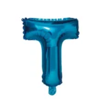 Balon Folie Litera T 40cm, Albastru