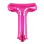 Balon Folie Litera T 40cm, Fuchsia