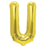 Balon Folie Litera U 40cm, Auriu